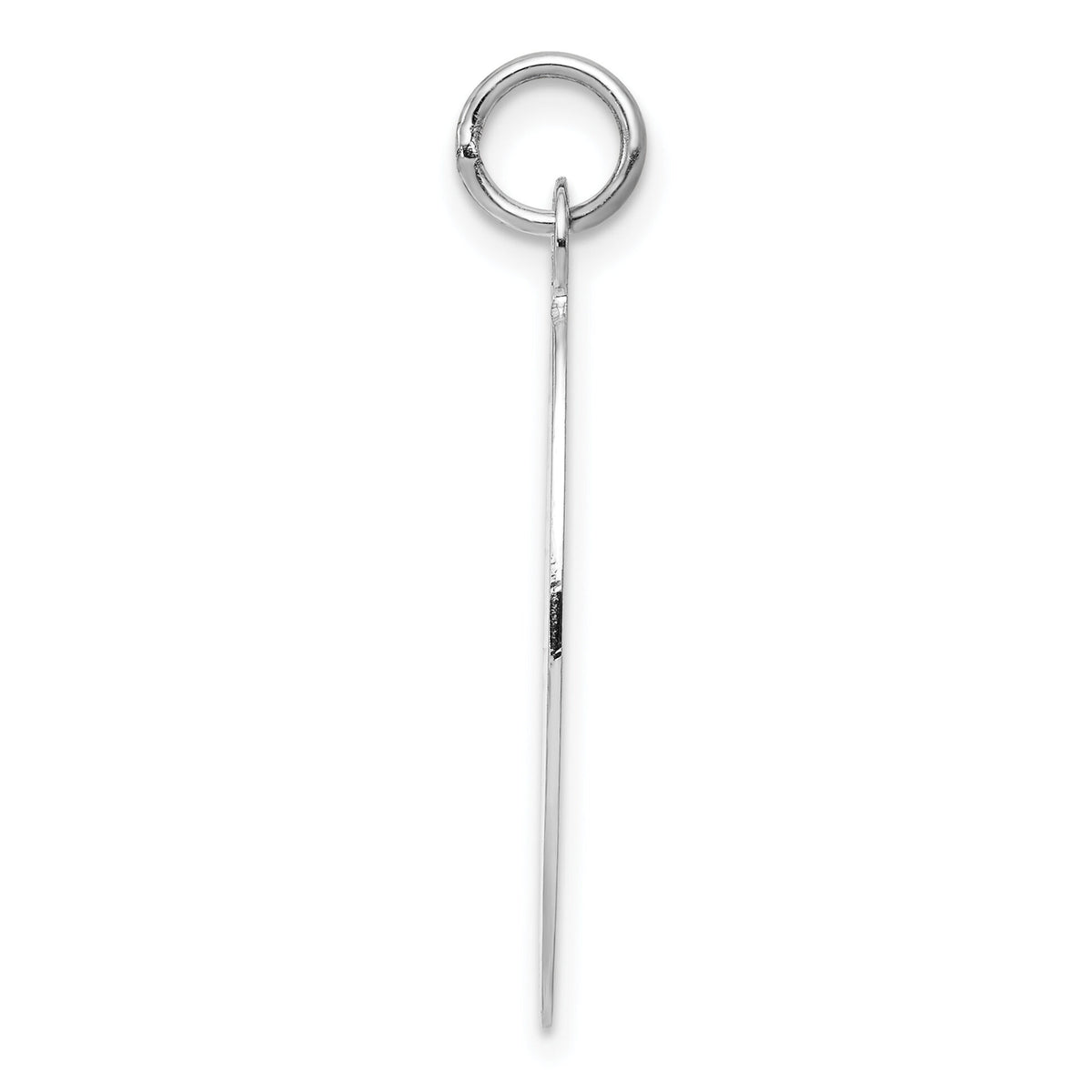 14k White Gold Plain .018 Gauge Elliptical Engravable Disc Charm-XWM149/18