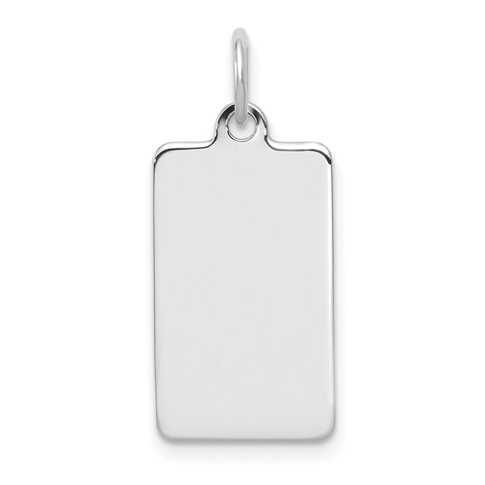 14kw Plain .027 Gauge Rectangular Engravable Disc Charm-XWM286/27
