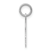 14k White Plain Small.013 Depth Facing Right Engravable Boy Charm-XWM47/13