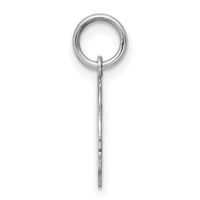 14k White Plain Small.011 Depth Facing Right Engravable Girl Charm-XWM48/11