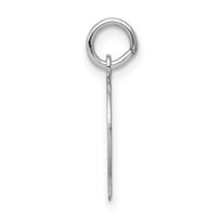 14k White Plain Small.011 Depth Facing Left Engravable Boy Charm-XWM49/11