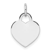 14k White Gold Small Engravable Heart-XWM524/18