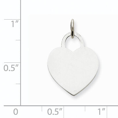 14k White Gold Medium Engravable Heart-XWM525/35
