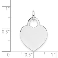 14k White Gold Medium Engravable Heart-XWM525/18