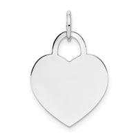 14k White Gold Medium Engravable Heart-XWM525/18