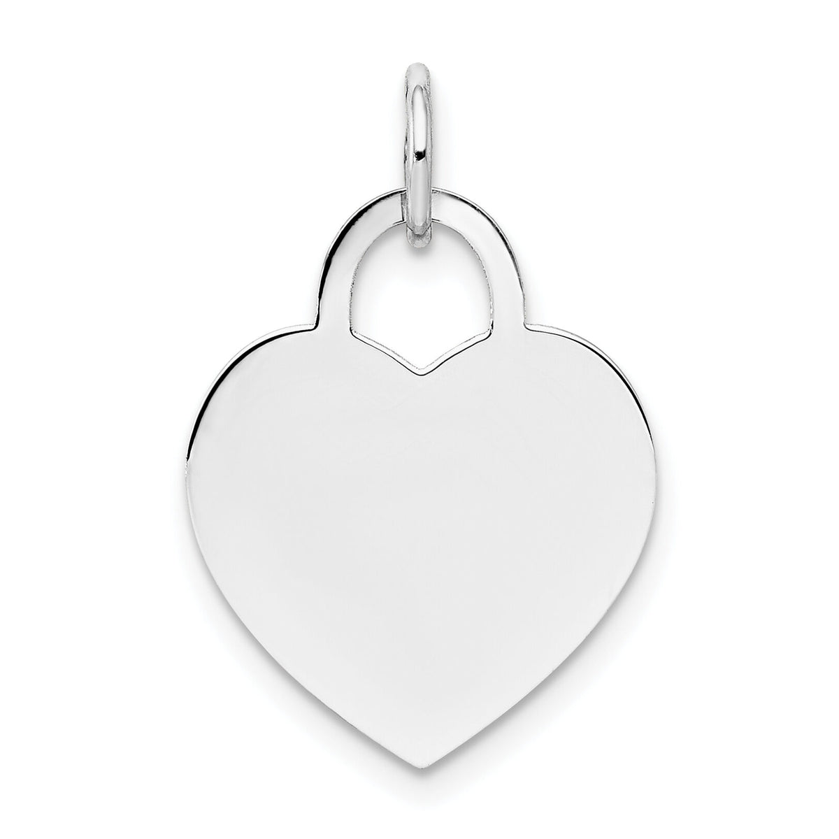 14k White Gold Medium Engravable Heart-XWM525/35