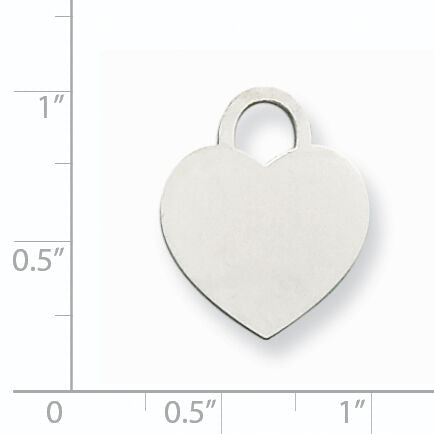 14k White Gold Large Engravable Heart-XWM526/11