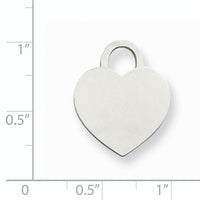 14k White Gold Large Engravable Heart-XWM526/11