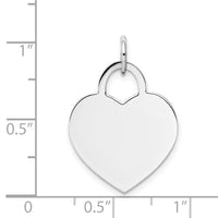 14k White Gold Large Engravable Heart-XWM526/13