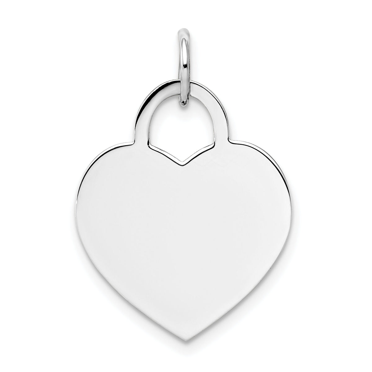 14k White Gold Large Engravable Heart-XWM526/11