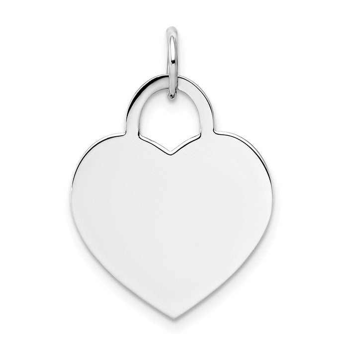 14k White Gold Large Engravable Heart-XWM526/11