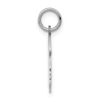 14k White Plain Medium.009 Depth Facing Right Engravable Girl Charm-XWM54/09
