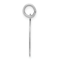 14k White Plain Medium.018 Depth Facing Left Engravable Boy Charm-XWM55/18