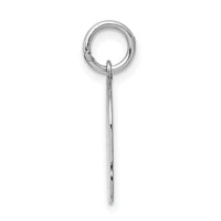 14k White Plain Medium.011 Depth Facing Left Engravable Girl Charm-XWM56/11