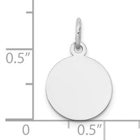 14K White Gold Round Disc Charm-XWM593/11