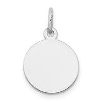 14K White Gold Round Disc Charm-XWM593/18