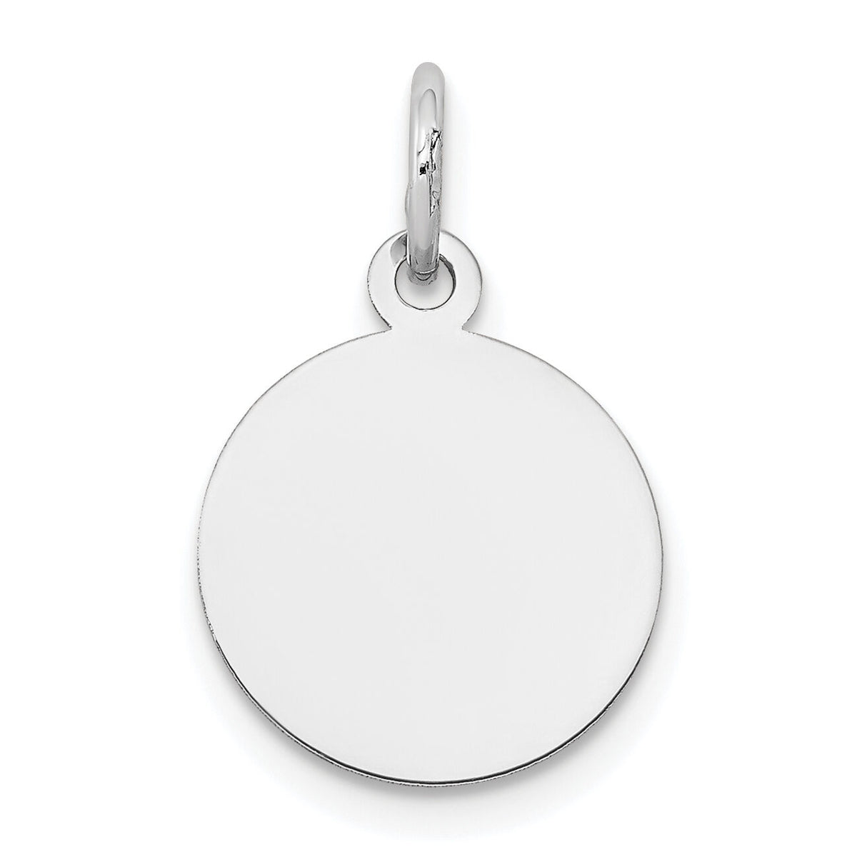 14K White Gold Round Disc Charm-XWM593/11