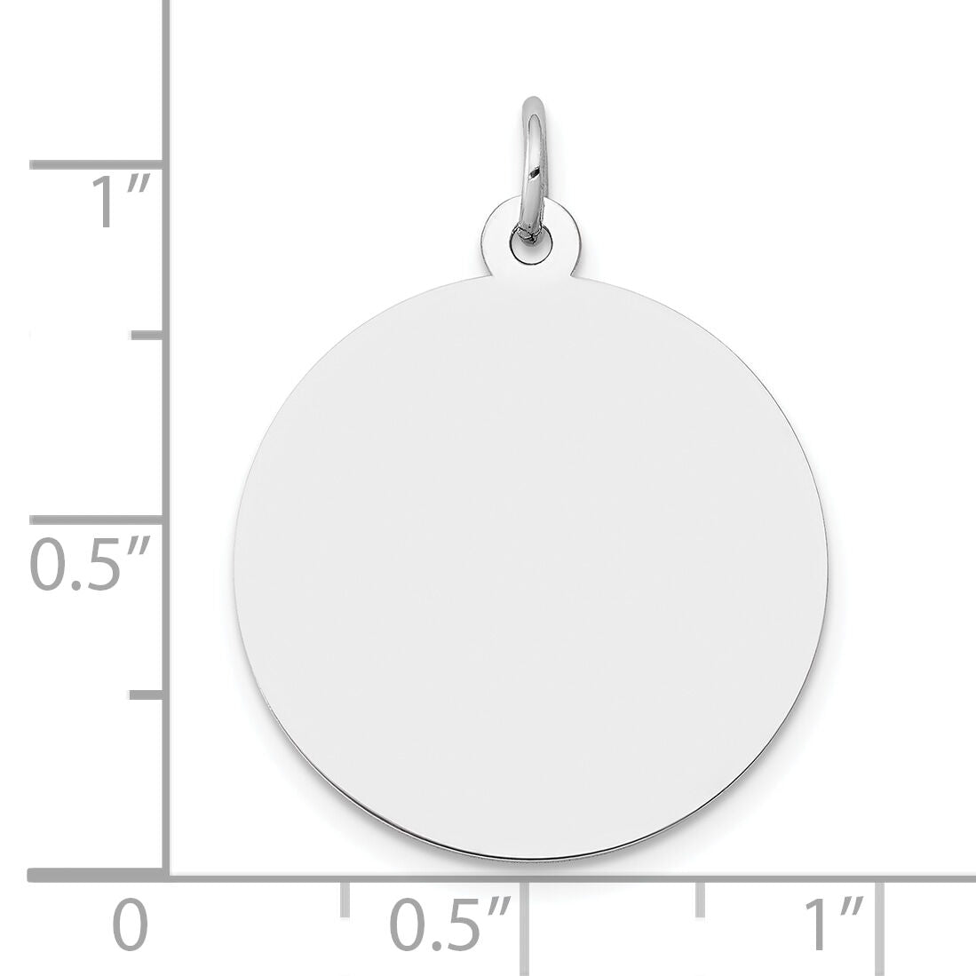 14K White Gold Round Disc Charm-XWM595/09