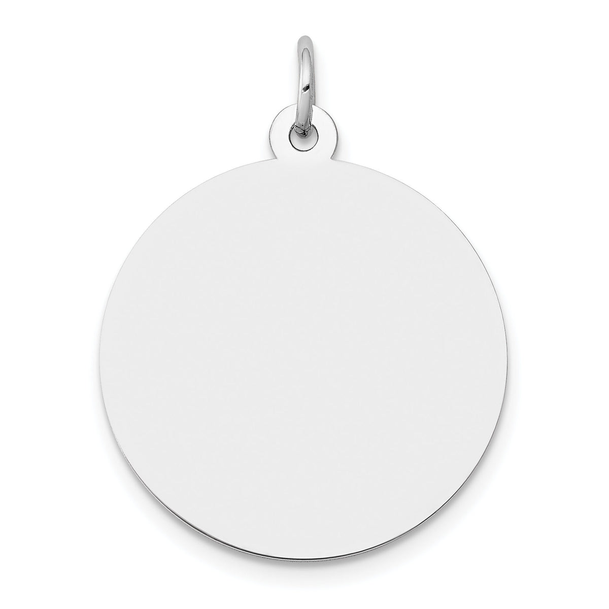 14K White Gold Round Disc Charm-XWM595/27