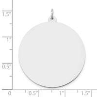 14K White Gold Round Disc Charm-XWM596/27