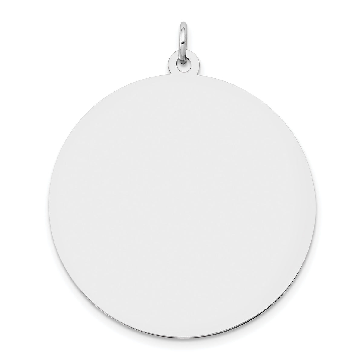 14K White Gold Round Disc Charm-XWM596/27