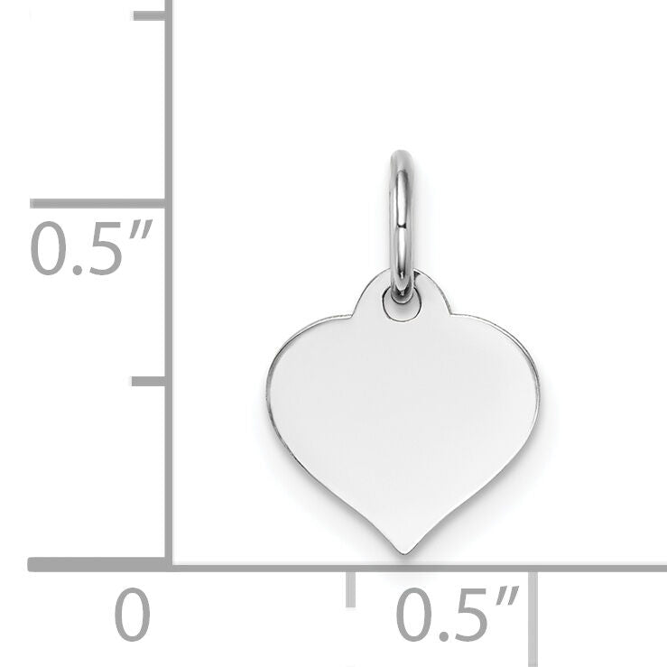 14K White Gold Heart Disc Charm-XWM600/09