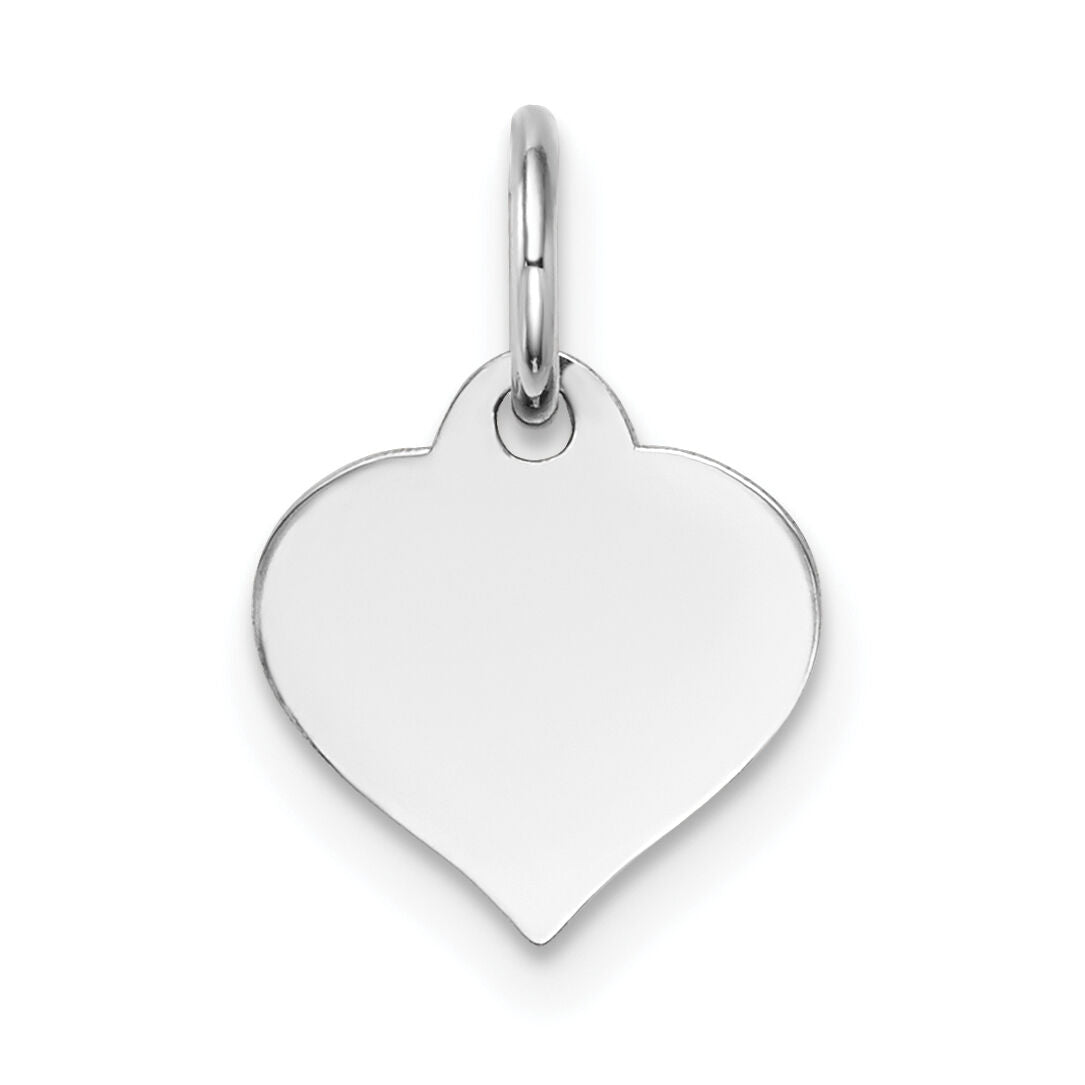 14K White Gold Heart Disc Charm-XWM600/09