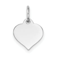 14K White Gold Heart Disc Charm-XWM600/09
