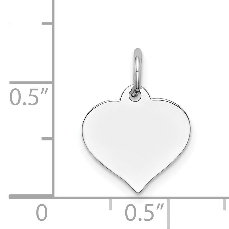 14K White Gold Heart Disc Charm-XWM601/27