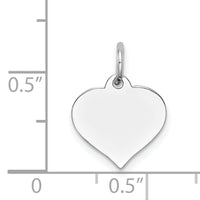 14K White Gold Heart Disc Charm-XWM601/11