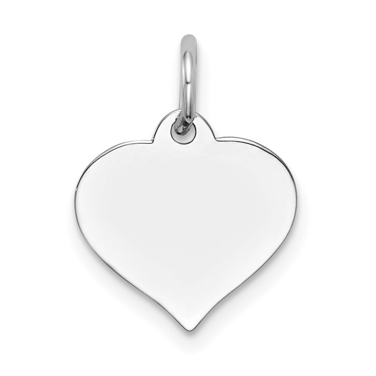14K White Gold Heart Disc Charm-XWM601/11