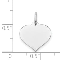 14K White Gold Heart Disc Charm-XWM602/11