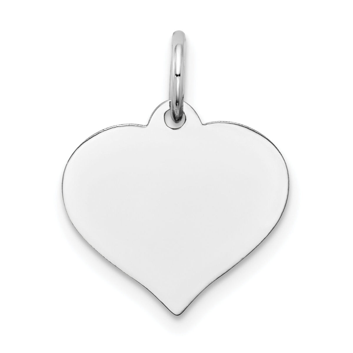 14K White Gold Heart Disc Charm-XWM602/11