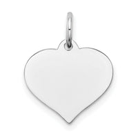 14K White Gold Heart Disc Charm-XWM602/11