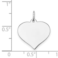 14K White Gold Heart Disc Charm-XWM603/09