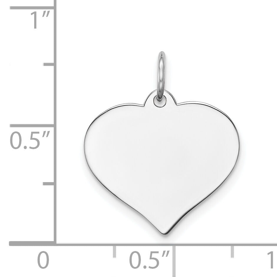 14K White Gold Heart Disc Charm-XWM603/35