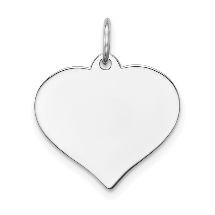 14K White Gold Heart Disc Charm-XWM603/11