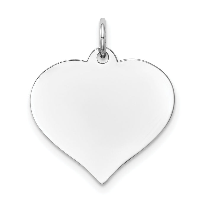 14K White Gold Heart Disc Charm-XWM604/11