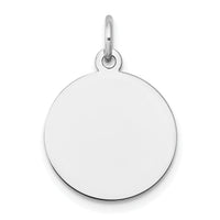 14k White Gold Plain .009 Gauge Circular Engravable Disc Charm-XWM605/09