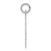 14k White Plain Medium.018 Depth Facing Right Engravable Girl Charm-XWM60/18