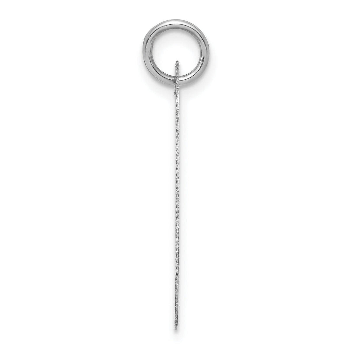 14k White Gold Plain .013 Gauge Engraveable Dog Tag Disc Charm-XWM619/13
