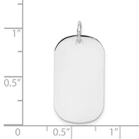 14k White Gold Plain .009 Gauge Engraveable Dog Tag Disc Charm-XWM619/09