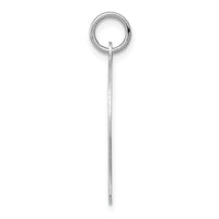 14k White Plain Medium.027 Depth Facing Left Engravable Boy Charm-XWM61/27