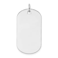 14k White Gold Plain .027 Gauge Engraveable Dog Tag Disc Charm-XWM620/27
