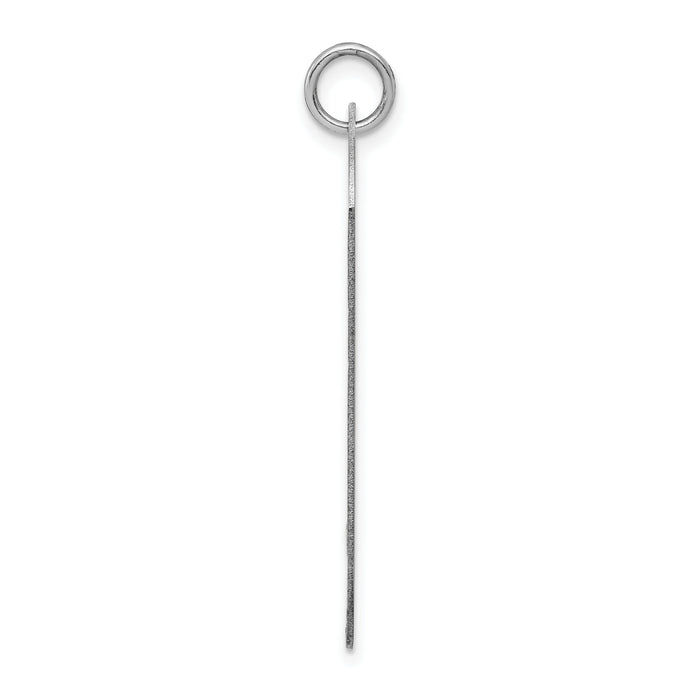 14k White Gold Plain .035 Gauge Engraveable Dog Tag Disc Charm-XWM621/35