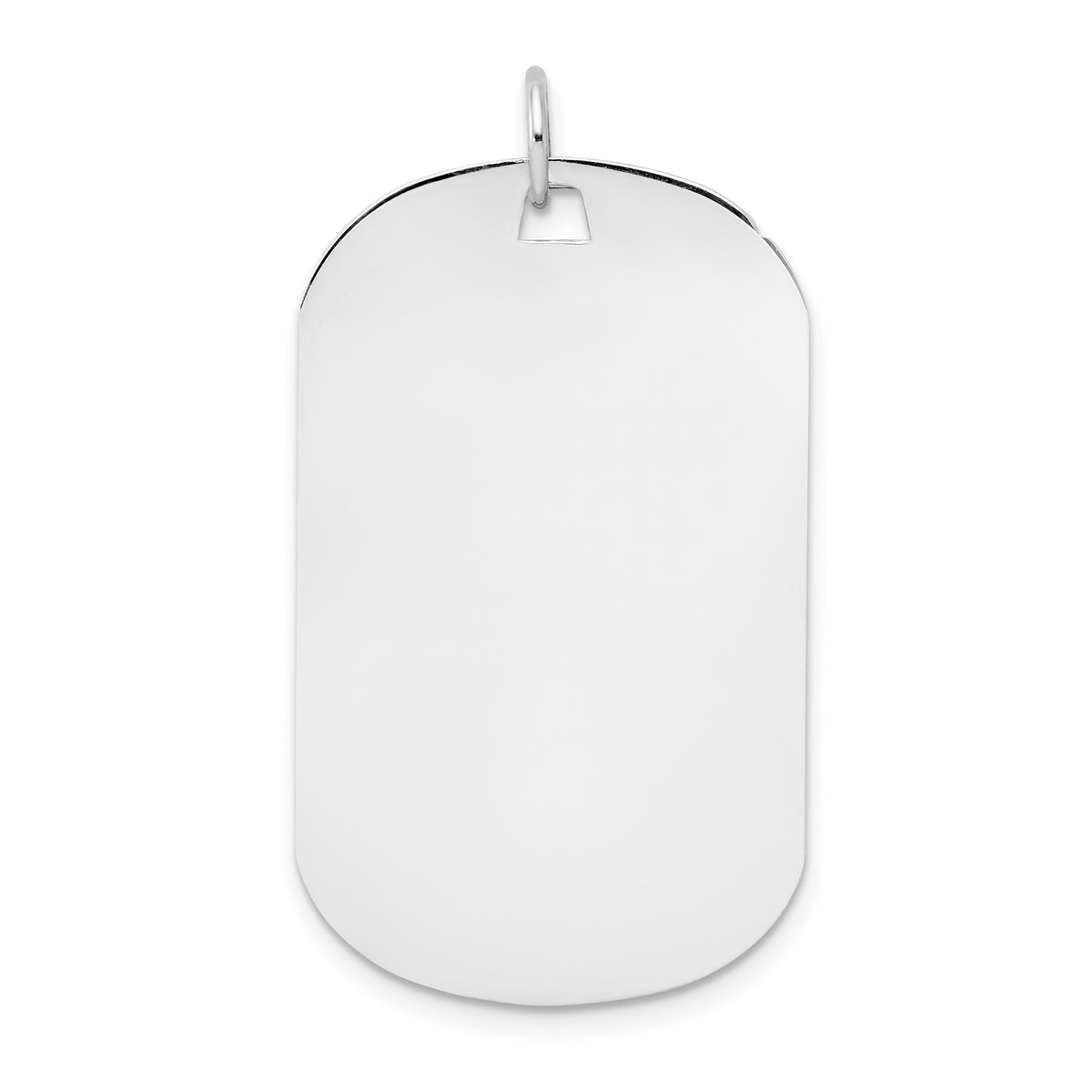 14k White Gold Plain .013 Gauge Engraveable Dog Tag Disc Charm-XWM621/13