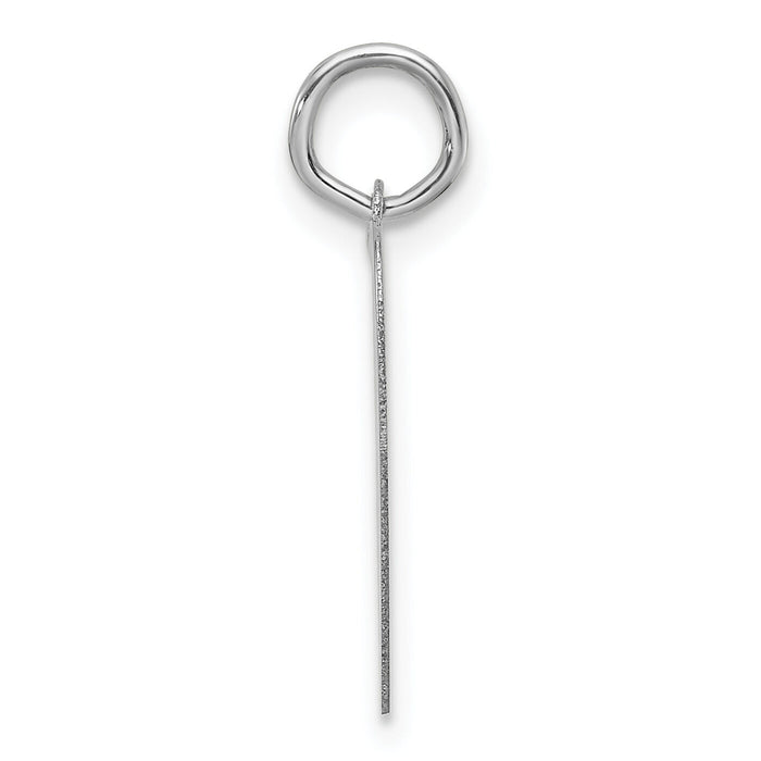 14k White Gold Plain .013 Gauge Engravable Heart Charm-XWM622/13