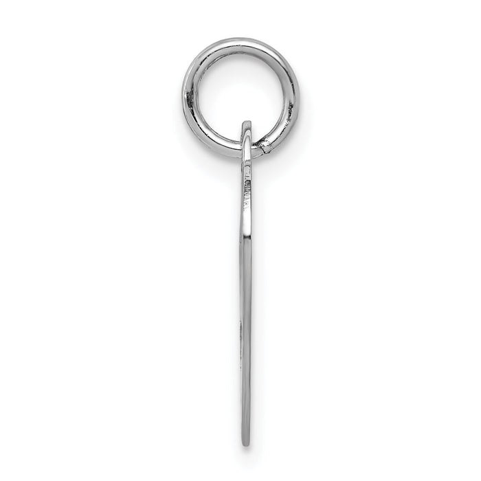 14k White Gold Plain .011 Gauge Engraveable Heart Disc Charm-XWM626/11