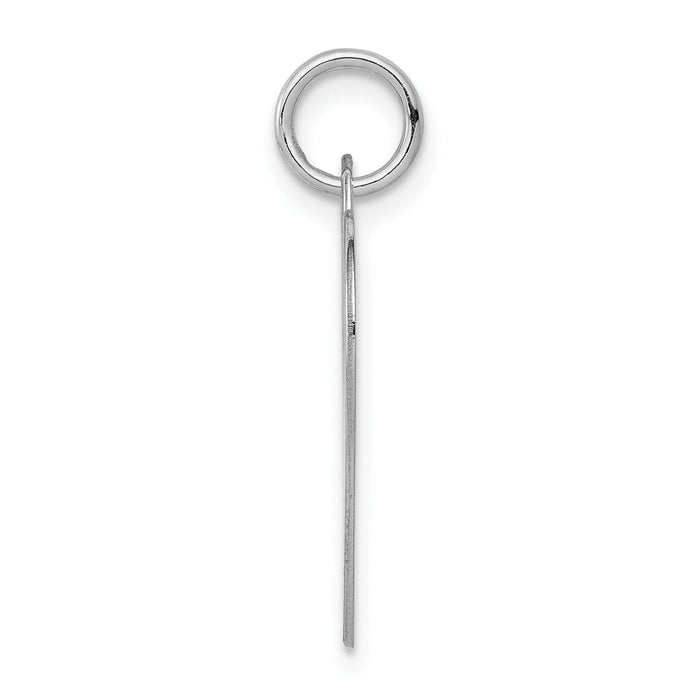 14k White Gold Plain .018 Gauge Engraveable Heart Disc Charm-XWM628/18