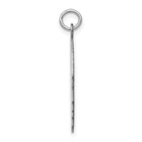 14k White Plain Large.018 Depth Facing Right Engravable Boy Charm-XWM65/18